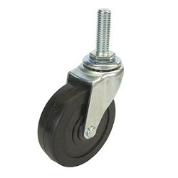 Screw-In Type, Conductive Rubber Caster, Steel Fitting, Freely Rotating (TYLT75RHE) 