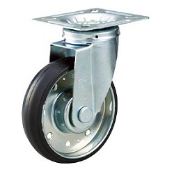 High-Tension Press-Formed Rubber Caster with Freely Rotating Fittings (HTTJB130) 