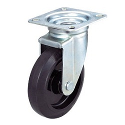 Press-Formed Nylon Wheel, Rubber Casters, Freely Rotating (TYNRJ150) 