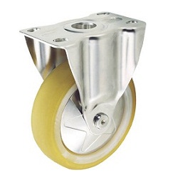 Press-Formed Reduced Noise Caster, Stainless Steel Fitting, Fixed (TXSUK125) 