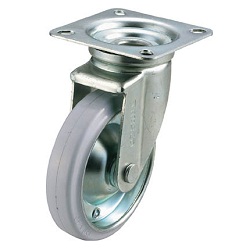 Oil Resistant Rubber Caster, Freely Rotating (TYOJ100) 