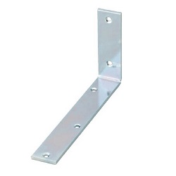 Bright chromate wide shelf bracket (steel) (TUWT100X200) 