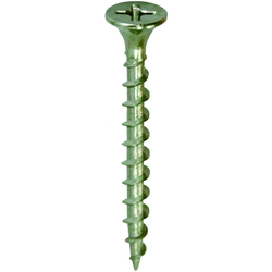 Course thread screw with teeth on head (stainless steel)