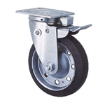 Caster for General Use, Steel, Medium and Light Duty, Plate Type, S Series, Front Pedal Type, Swivel / Fixed Switchable (SJ-150R-KF) 
