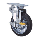 General Casters Steel Medium Load Plate Type S Series, Side Pedal Type Fixed and Swivel Switch, SJ-KS (GOLD CASTER) (SJ-125UB-KS-S) 