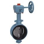 L-Long Butterfly Valve, Worm Gear Type, 10K (5K Shared), Spheroidal Graphite Cast Iron Wafer Type Rubber Seat (10L2-N-UE-100A) 