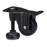 Function Type, 600AF, Fixed Type, Synthetic Rubber Wheel With Adjuster Foot (605AF) 