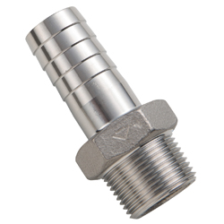 Stainless Steel Screw-in Pipe Fitting, Hose Nipple (HONI-15A-SUS) 