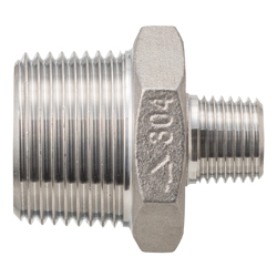 Stainless Steel Screw-in Pipe Fitting, Reducing Nipple (RNI-20X15A-SUS) 