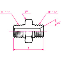 PT Connection PF30°MIS Large Hex Male Connector