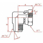 Both Ends PF30°FCS Male Female 90° Swivel Elbow