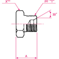 Pt Connection PF30°MIS Male Plug