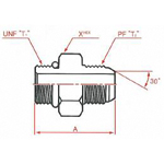 SAE"O" Ring Boss Fitting PF30°FCS Male Connector