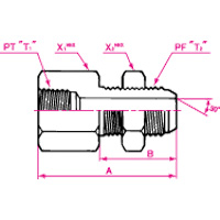 PT Connection PF30° FCS, Female Bulkhead Tightening Connector