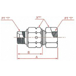 PT Connection Screw Down Female/Male Rotation Nipple