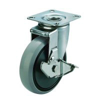 SUS-J2-S Universal Wheel Plate Type (with Stopper) (SUS-NJ2-150S) 