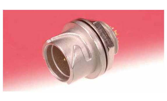 Receptacle / front panel mount type / solder type