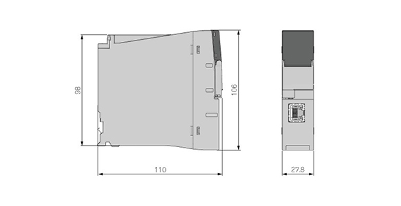 RD55UP06-V dimensional drawing (unit: mm)