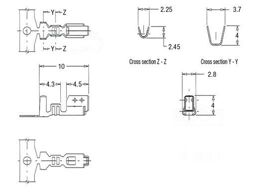 Wire to Wire Connector Terminal with 3.50mm Pitch (50217) 