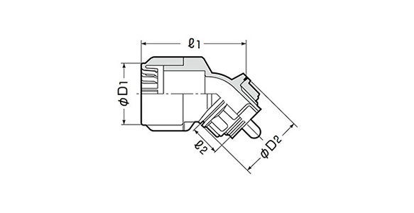 Bent Connector for PF Conduit (45°): Related images