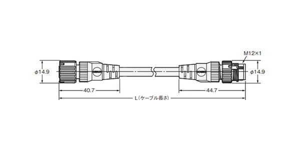 Dimensional drawing of XS5W-D421-□81-F