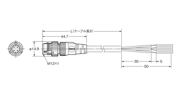 Drawing of XS5H-D421-□80-F