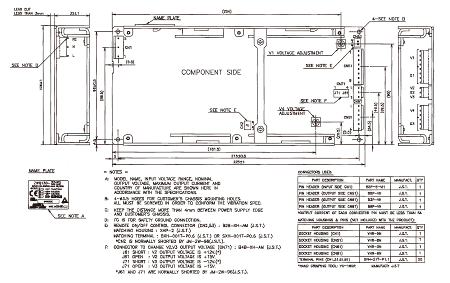 Power Supply Board Type Power Supply, ZWQ Series 