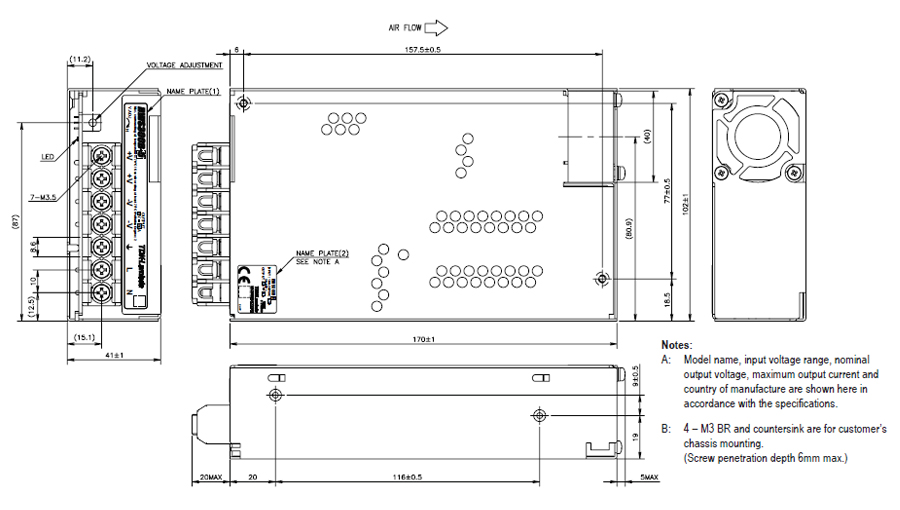 Unit Type Power Supply, RWS-B Series 