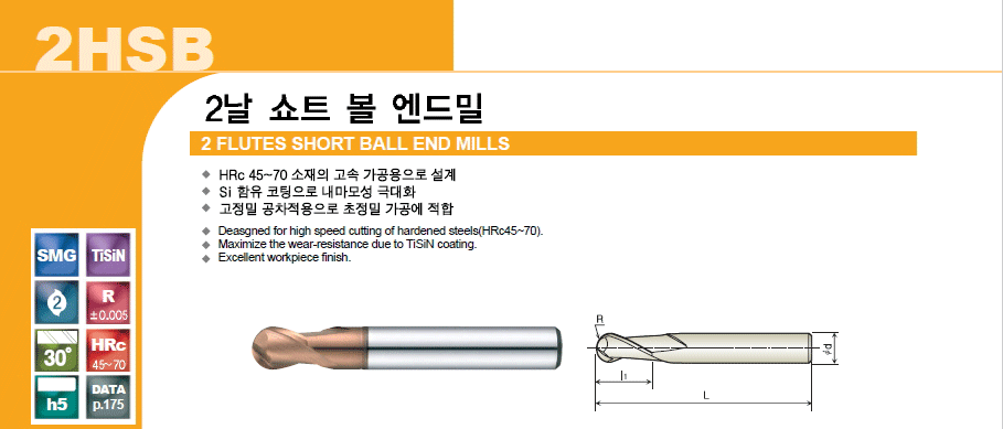 Short Ball End Mill [2HSB]:Related Products