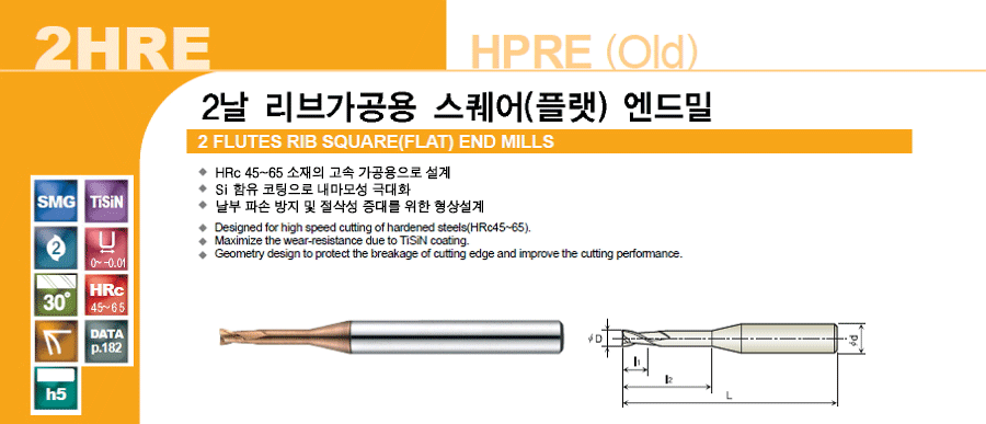 Rib Square End Mill [2HRE (HPRB)]:Related Products