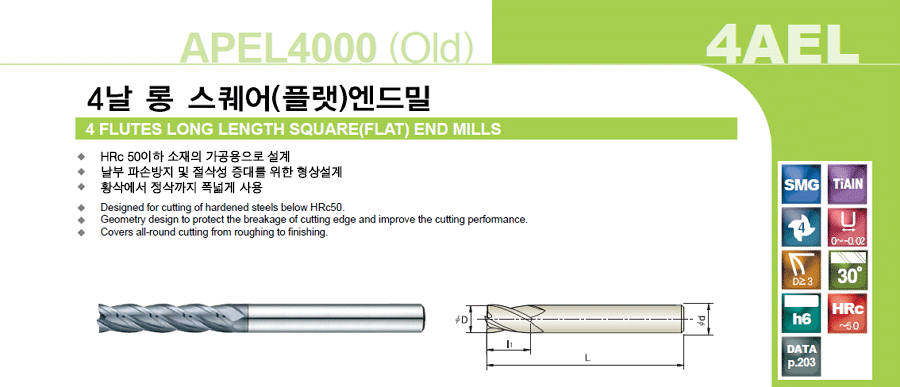 Long Square End Mill [4AEL (APEL4000)]:Related Products