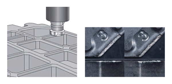 Performance / test information 6 of Phoenix face milling machine, insert for octagon type and bore type