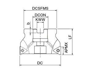 Selection support 5 of Phoenix series, insert for 6-corner shoulder milling cutter PSTW