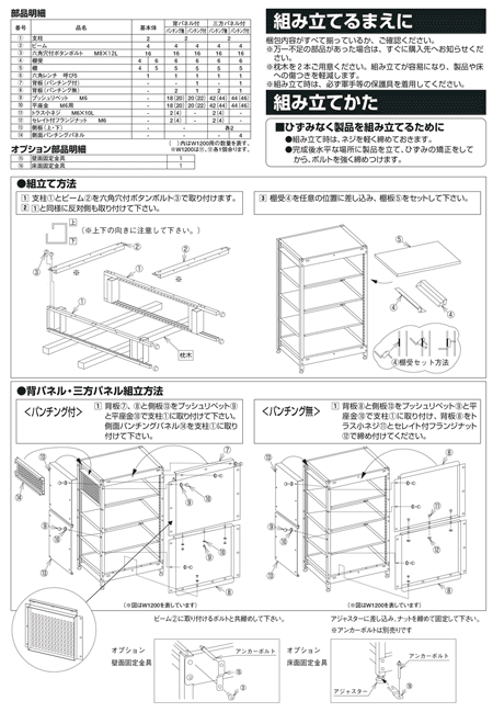 Instruction manual-2 of steel rack, SLN series