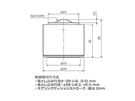 Plain Bearing, PV-C / PV-CF Series, Spring Cushion Recessed Type: related images