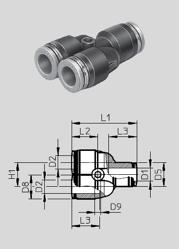 Straight piece, QSM Series 