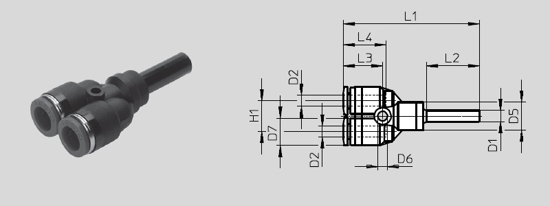 Straight piece, QSM Series 