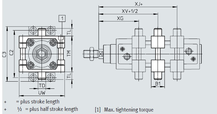 Swivel flange, DAMT Series