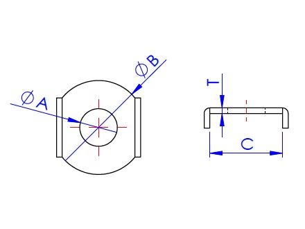 Metal Clamp Head Accessory, Shim GH-FW 