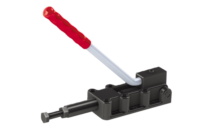 Toggle Clamp - Push-Pull - Flanged Base, Stroke 75 mm, Straight Long Handle, GH-32500HL