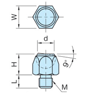 Ball end bolt (BJ730) drawing 1