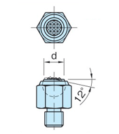 Ball end bolt (BJ730) drawing 2