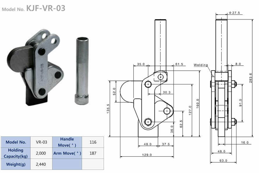 Kẹp chuyển đổi - Loại hàn (VR-03): Sản phẩm liên quan