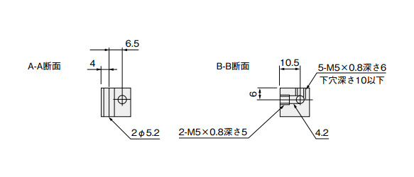 Dimensional drawing B of MBF10