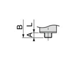 Dimensional drawing of TSH series hex socket head straight