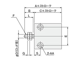 Double acting type (standard cylinder), MBDA4.5/6/8/10 