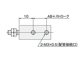 Double acting type (standard cylinder), MBDA4.5/6/8/10 