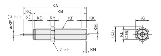 Auxiliary equipment shock absorber KSHJV series drawing