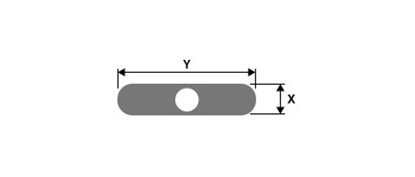 Oval pad shape