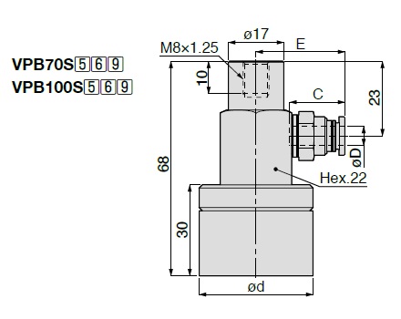 Vacuum Pad, Sponge Type, VPB, One Touch Fitting Type 